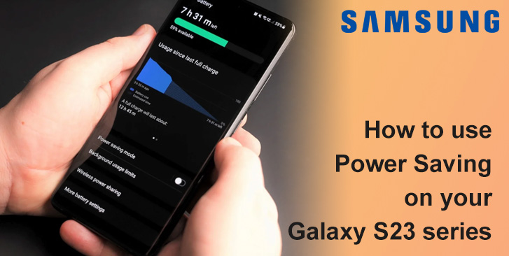 enable power saving mode on galaxy s23