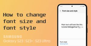 change font size on samsung galaxy s23